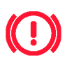Parking Brake and Brake System Indicator (Red)