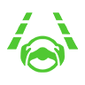 Lane Keeping Assist System (LKAS) Indicator (White/Green)